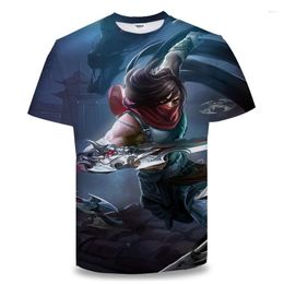Men's T Shirts Fashion Loose Large Size 3D T-Shirt Summer Game Character Printing Milk Silk Material Comfortable Casual Shirt
