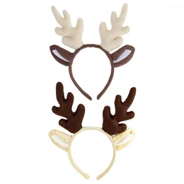 Bandanas Headband Antler Christmas Reindeer Hair Antlers Headbandsdeerkids Headwear Accessories Hoops Hoop Ears Party Horn Costume