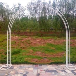 Party Decoration Free Shipment Round Arch White Metal Centrepiece For Wedding Decorations Event Decoration-2.3m Tall 2.3m WideParty