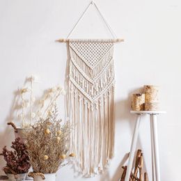 Decorative Figurines MIAMOR Boho Large Macrame Wall Hanging Room Decor For Bedroom Minimalist Art Tapestry Craft Decoration Wedding Backdrop