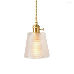 Pendant Lamps LukLoy Nordic Light Glass Hanging Lamp Bedside Shades Retro Cafe Lighting Dining Room