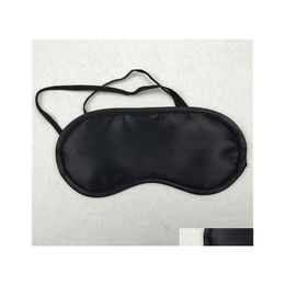 Sleep Masks Dhs Black Eye Mask Shade Nap Er Blindfold For Slee Travel Soft Polyester Drop Delivery Health Beauty Vision Care Dhvoy