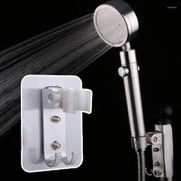 Bath Accessory Set Hole Free Aluminium Shower Bracket Nozzle Hose Base Hook Bathroom Supplies Perforated