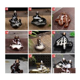 Fragrance Lamps Ceramics Incense Burner Hand Made Back Flow Cone Censer For Home Decoration Air Fresheners Incensory Factory Direct Otpeo