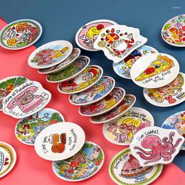 Plates Ceramic Dishes Tableware Cartoon Cute 4.5in Plate Cake Bread Dessert Afternoon Tea Set Kawaii Little