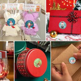 Gift Wrap 500pcs Merry Christmas Stickers Santa Claus Elk Snowman Decorative Sticker Wrapping Box Labels Tag Adhesive Label