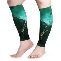 Racing Jackets Calf Protector Sleeves Emerald Colour Men Women Gym Sports Safety Cooling Compression Shin Cycling Q007