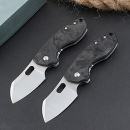 CK5311 Pocket Folding Knife 8Cr13Mov Satin Blade Carbon Fibre & Steel Handle Outdoor Camping Hiking Survival Knives with Retail Box