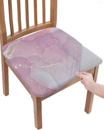 Chair Covers Marble Texture Pink Elasticity Cover Office Computer Seat Protector Case Home Kitchen Dining Room Slipcovers