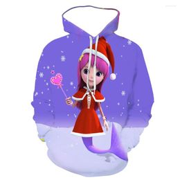 Men's Hoodies Merry Christmas Fashion Autumn Print For 2023 Men Clothing With Colour 3D Printed Hoodie