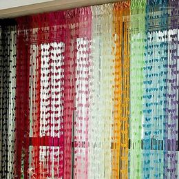 Curtain Heart Line Tassel String Blinds Window Room Divider Curtains Door Upscale Decor Fabrics