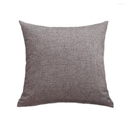 Pillow 2pcs Home Decor Daily Zipper Closure Solid For Sofa Couch Cover Washable Square Bedding Easy Clean Soft Linen Car