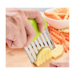Fruit Vegetable Tools Mtifunction Potato Cutter Chips Kitchen Accessories Tool French Fry Maker Peeler Cut Dough Chopper Knife Cri Dh70C