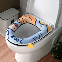 Toilet Seat Covers Winter Warm Cover Velvet Thicken Mat Lid Pad Bidet Bathroom Accessories