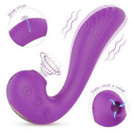 Beauty Items 3 In 1 Clitoral Sucking & Licking Vibrators G Spot Flapping Vibrating Dildo sexy Toys For Women Clitoris Stimulator Clit Sucker