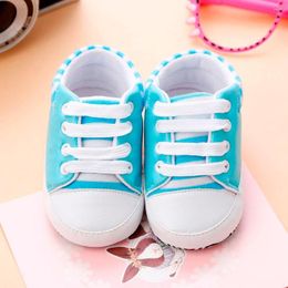 First Walkers 2023 Born Canvas Shoes Flat Sneakers Kids Baby Crib Boys Girls Toddler Soft Sole Non-slip Small Sandals