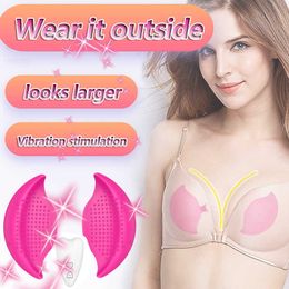 Beauty Items New Breast Stimulation Bra Massager Nipple Vibrator Enlargement Wireless Remote Control sexy Toys For Women Masturbation