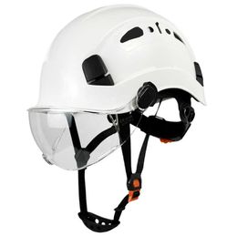 Construction Safety Helmet With Visor Goggles high quality ABS Hard Hat ANSI Industrial Work Cap Head Protection Rescue