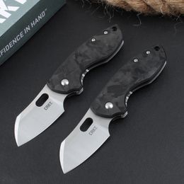 GLBY CK5311 Pocket Folding Knife 8Cr13Mov Satin Blade Carbon Fibre & Stainless Steel Handle Outdoor Camping Hiking Survival Knives with Retail Box