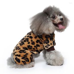 Dog Apparel 12 13 Styles Soft Leopard Print Pajamas Pet Clothes Coat Costume Yorkshire Chihuahua Clothing Small Puppy