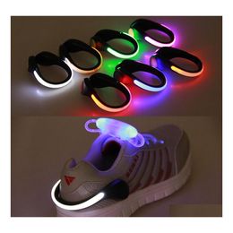 Party Favour Luminous Led Flash Light Shoe Clip Warning Lamp Safety Clips Night Sport Running Cycling Walking Gear Shuffle Melbourne Dhuq6