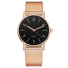 Wristwatches Men Women Black Watch Leather Strap Line Bracelet Casual Minimalist Analog Quartz Wrist Watches Ladies Gifts