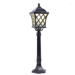 European Style Outdoor Lawn Lamp Waterproof Garden Aisle Lighting Community Villa Floor Aluminium