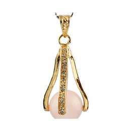 Pendant Necklaces Gold Colour Alloy Claw Natural Crystal Ball Jewellery Inlay Rhinestone Gem Stone Charm For Women Necklacependant Drop Dhoyh