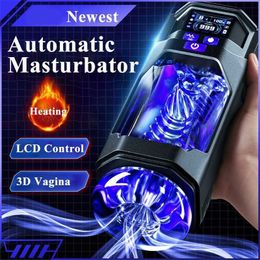 Sex toy Massager Automatic Male Masturbator Cup Intelligent Count Powerful Vibrating Toys for Men Visual Penis Exercise Real Vagina
