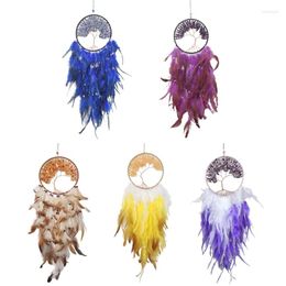 Decorative Figurines Traditional Feather Dream Catchers Ornament Tree Of Life Dreamcatchers For Wall