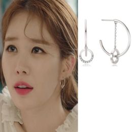 Dangle Earrings & Chandelier Silver Colour Beauty YOO IN NA Ear Korean Drama Star Same TV For Women Girls PendientesDangle