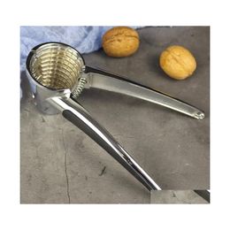 Fruit Vegetable Tools Heavy Duty Chrome Plating Zinc Alloy Walnut Clips Tool Nutcracker Funnel Type Cracking Almond Pecan Hazelnut Dhz0F