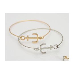 Charm Bracelets For Women Fashion Jewelry Anchor Bracelet Cuff Bangle Men Pseras Friend Gift Drop Delivery Dh8Yi