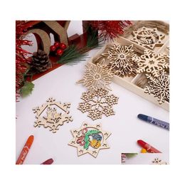 Christmas Decorations Personalized Wooden Cutouts Snowflakes Shaped Embellishments Hanging Ornament For Tree Drop Delivery Home Gard Dhodi