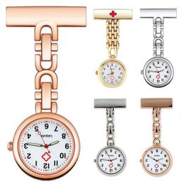 Pocket Watches 2023 Retro Mini Luminous Hanging Watch Red Cross Brooch Pendant Quartz