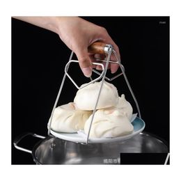 Mats Pads Table Mtifunctional Antiscald Clip Stainless Steel Nonslip Carry Dishes Pots And Pans Practical Tools Home Kitchen Drop Dh8Yn