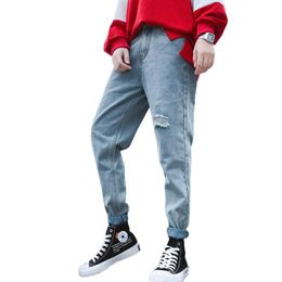 Jeans da uomo Moda Streetwear Vintage Blu Grigio Colore Skinny Distrutti Strappati Pantaloni Punk Rotti Homme Hip Hop UomoUomo