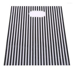 Christmas Decorations Plastic Useful Boutique Gift Bags 100pcs/lot Black & White Striped Packing Carrier