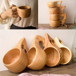 Mugs Coffee Cup Natural Jujube Wood Tea With Handgrip Milk Travel Wine Beer Cups For Home Bar Kitchen Gadgets Water Teapot