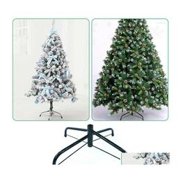 Christmas Decorations 30/40/45/50/60Cm Tree Base Stand Foldable Iron Bracket Bottom Holder 4 Feets Accessories Drop Delivery Home Ga Dhnju