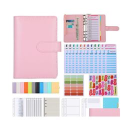 Notepads A6Pu Leather Diy Activity Page Bookkee Notebook Wholesale Creative Cash Budget Financial Planner Hand Book Aron Drop Delive Dhuex