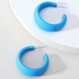 Hoop Earrings Acrylic Big Circle For Women Trendy Luxury Design Charm Female Sweet Romantic Unique Korean Jewelry Accessories