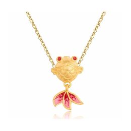 Pendant Necklaces Goldfish Necklace For Women Man Lovers Fish Engagement Jewellery Sand Gold Drop Delivery Pendants Dhf02