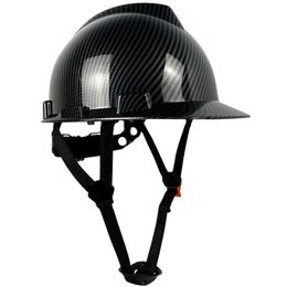 Carbon Fibber Pattern Industrial Work Safety Helmet For Engineer Construction Hard Hat ABS Shell Cap Men