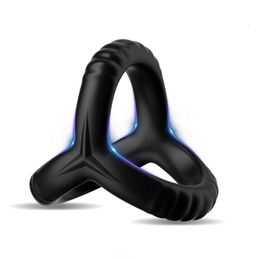 Sex toy Massager 2024 New Night Penis Ring Reusable Silicone Semen Cock Enlargement Delayed Ejaculation Toys for Men