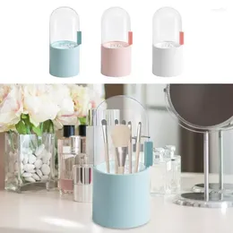 Storage Boxes 2023 Makeup Brush Holder With Lid Brushes Case For Women Dustproof Organiser Cosmetics Box To Hold Mak