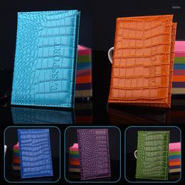 Storage Bags Alligator Pattern Leather Passport Cover And Travel Document Holder Case For Men Women Card Wallet