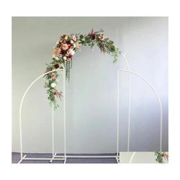 Party Decoration 3Pcs Wedding Arch Set Background Flower Stand Birthday Outdoor Balloon Irregar Shape Drop Delivery Home Garden Fest Dh6Tg