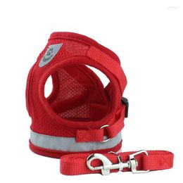 Dog Collars Mesh Reflective Pet Collar Leash Harness Set For Small Medium Large Dogs Nylon Puppy Cats Nice