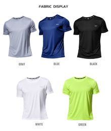 T-shirt da uomo T-shirt sportiva multicolore a maniche corte ad asciugatura rapida Maglie da palestra T-shirt da fitness T-shirt da corsa Abbigliamento sportivo traspirante da uomo